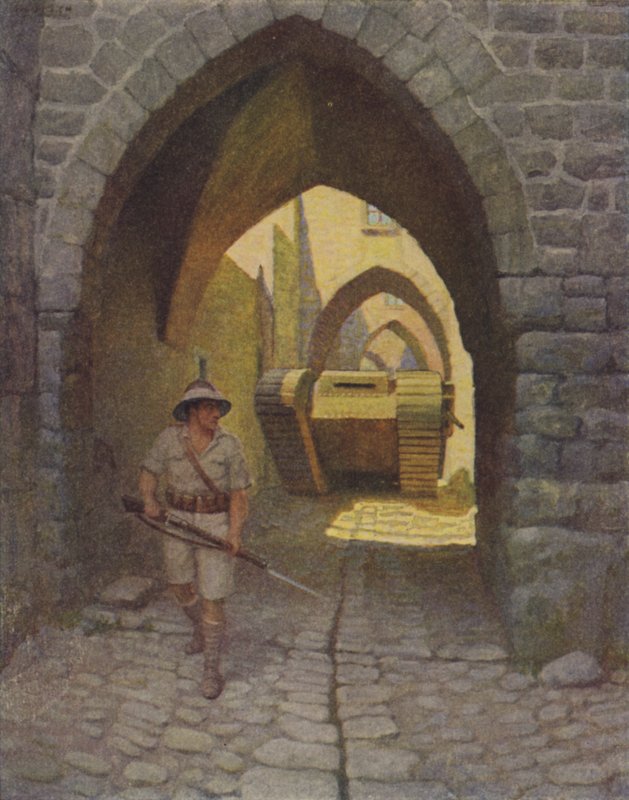 Egy angol tank Jeruzsálem utcáin alkotó: Newell Convers Wyeth