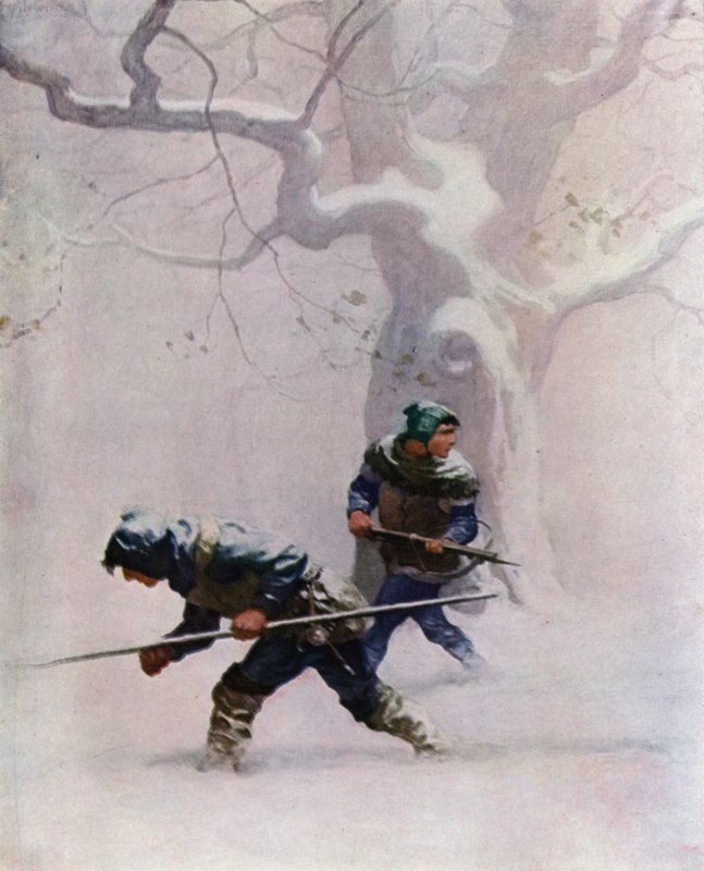 Illusztráció a Fekete nyílhoz, Robert Louis Stevenson alkotó: Newell Convers Wyeth