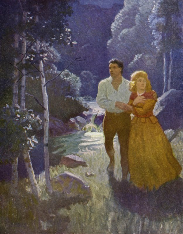 Illusztráció Az utolsó mohikánhoz alkotó: Newell Convers Wyeth