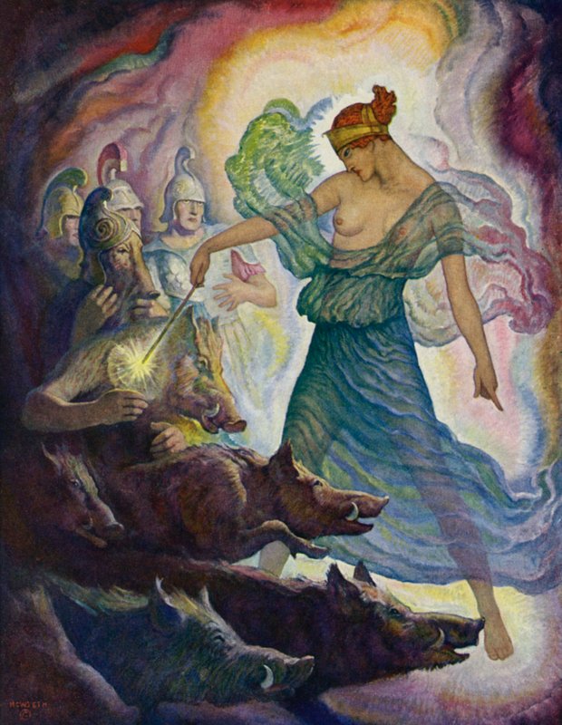 Odüsszeia: Circe és a disznók alkotó: Newell Convers Wyeth