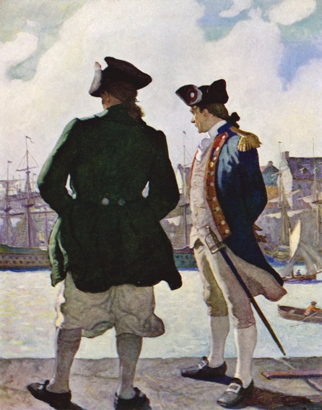 A tengerfalon John Paul Jonesszal alkotó: Newell Convers Wyeth
