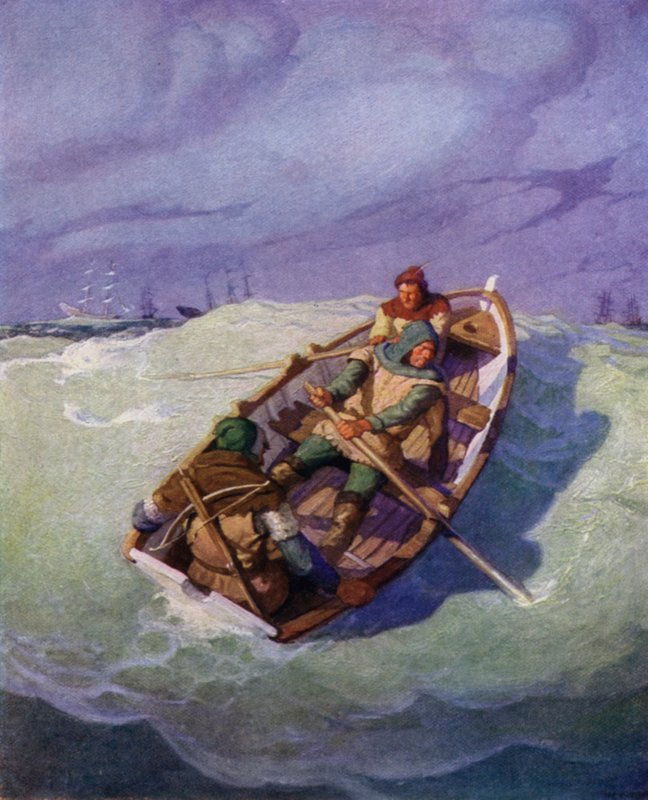 Illusztráció a Fekete nyílhoz, Robert Louis Stevenson alkotó: Newell Convers Wyeth