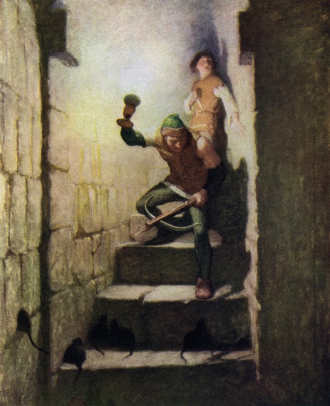 Illusztráció a Fekete nyílhoz, Robert Louis Stevenson alkotó: Newell Convers Wyeth