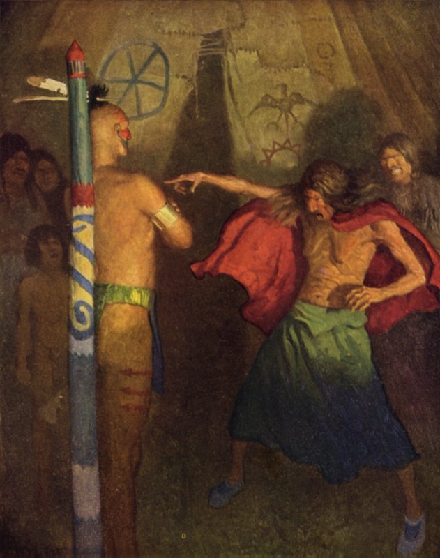 Illusztráció Az utolsó mohikánhoz alkotó: Newell Convers Wyeth