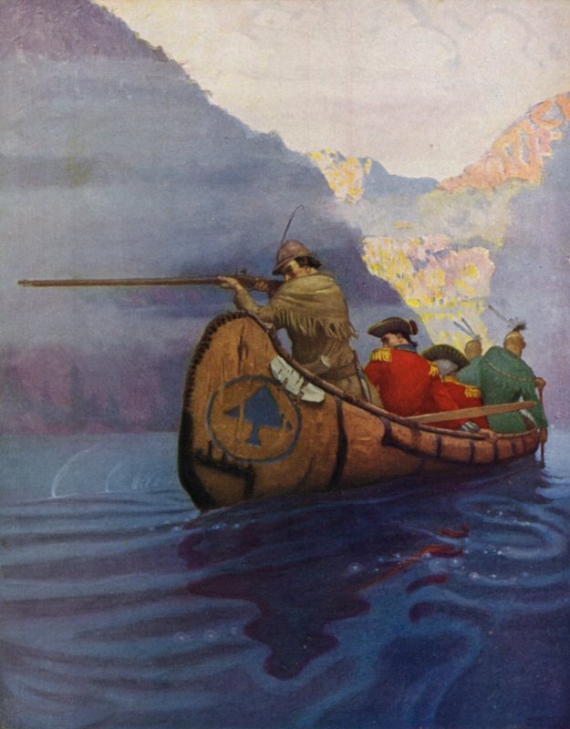 Illusztráció Az utolsó mohikánhoz alkotó: Newell Convers Wyeth