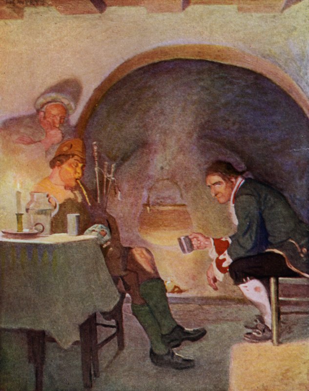 Illusztráció: Robert Louis Stevenson Elrabolva (színes litó) alkotó: Newell Convers (after) Wyeth