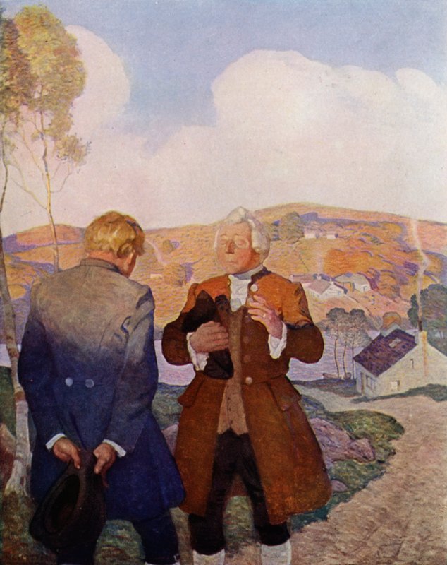 Illusztráció: Robert Louis Stevenson Elrabolva (színes litó) alkotó: Newell Convers (after) Wyeth