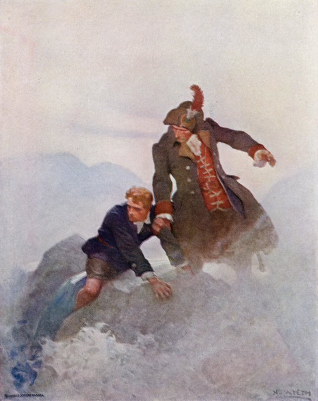 Illusztráció: Robert Louis Stevenson Elrabolva (színes litó) alkotó: Newell Convers (after) Wyeth