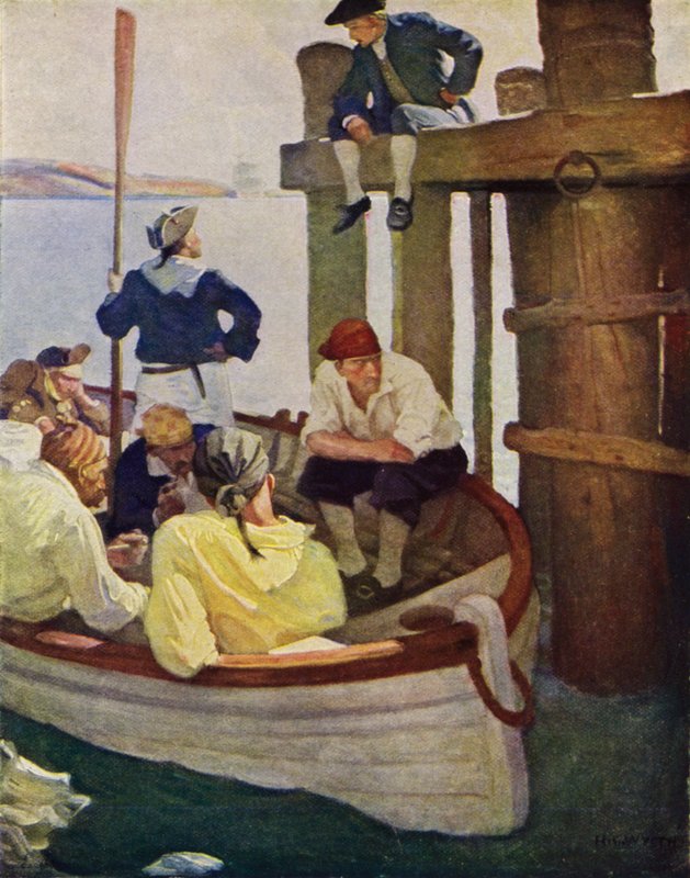 Illusztráció: Robert Louis Stevenson Elrabolva (színes litó) alkotó: Newell Convers (after) Wyeth
