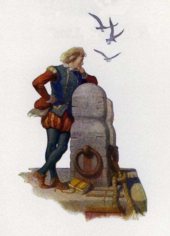 Címoldali illusztráció a Westward Ho! szerző: Charles Kingsley (színes litó) alkotó: Newell Convers (after) Wyeth