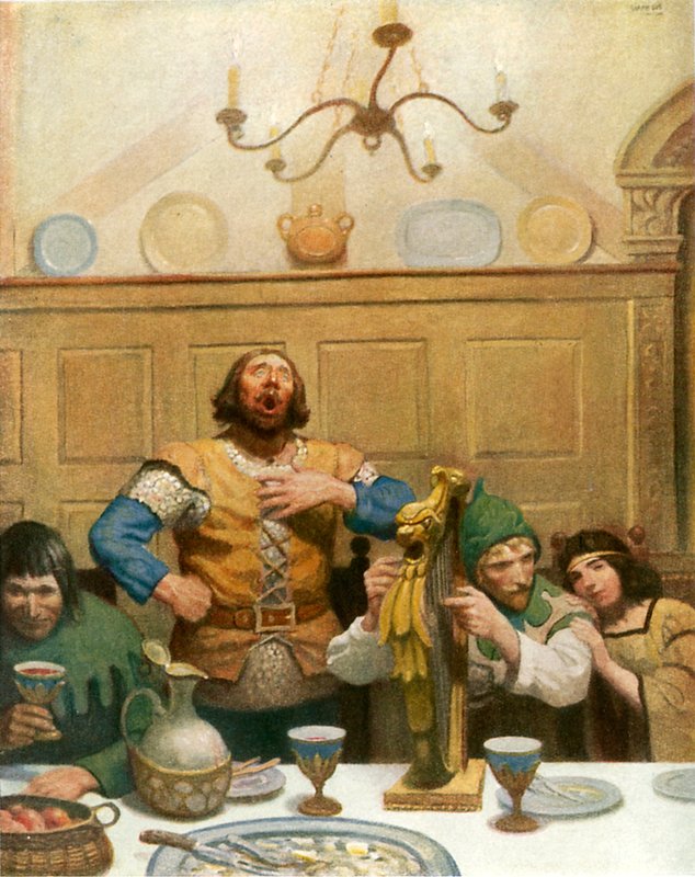 Kis János énekel a banketten alkotó: Newell Convers Wyeth