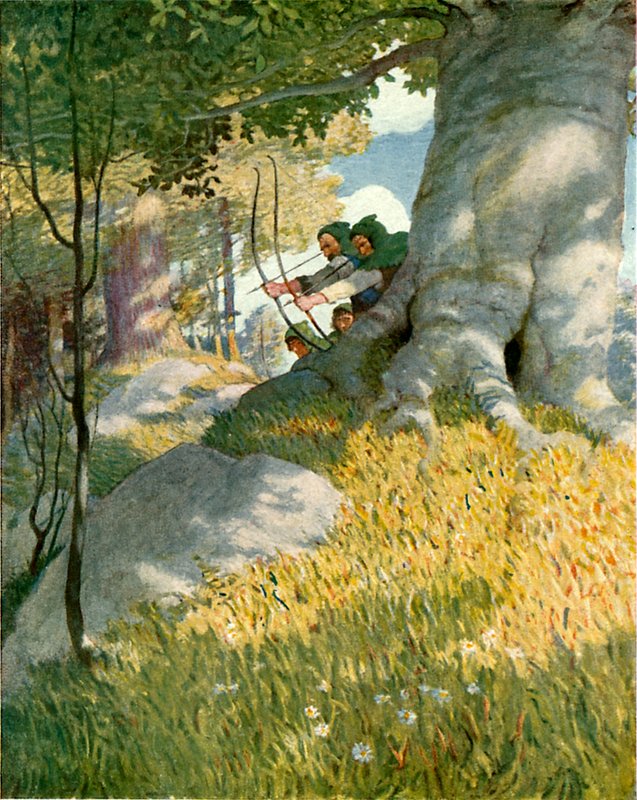 Robin Hood és társai megmentik Will Stutelyt alkotó: Newell Convers Wyeth