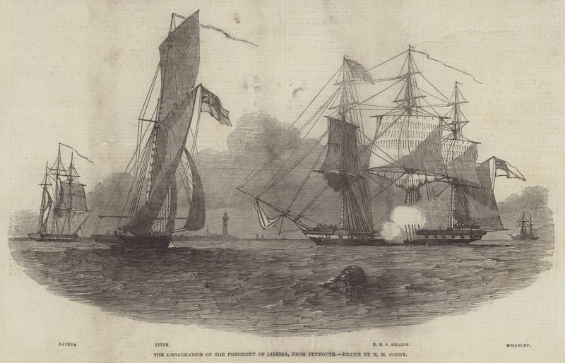 Libéria elnökének beszállása Plymouthból alkotó: Nicholas Matthews Condy