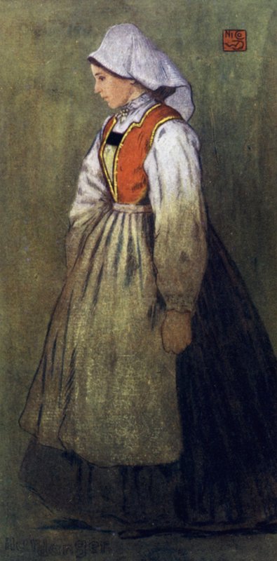 Norvégia: A Hardanger Country Girl (színes litó) alkotó: Nico Jungman