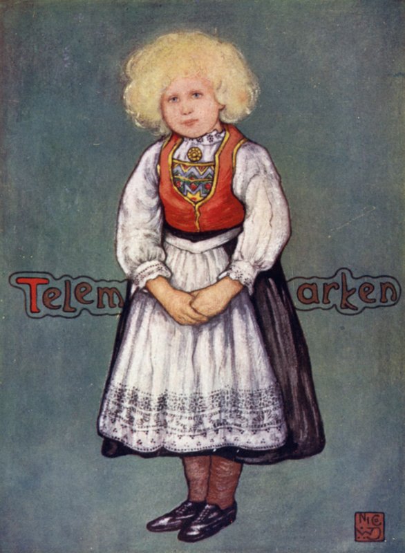 Norvégia: Telemarken kislánya (színes litó) alkotó: Nico Jungman