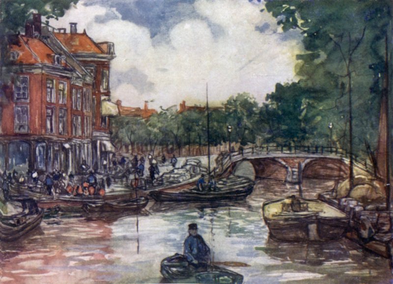 A halhíd, Leiden (színes litó) alkotó: Nico Jungman