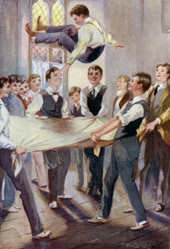 Illusztráció a Tom Browns Schooldays számára, Thomas Hughes alkotó: Nicol Laidlaw