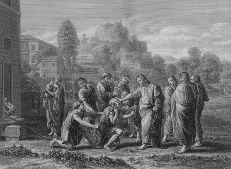 A vakok megkapják látásukat alkotó: Nicolas Poussin