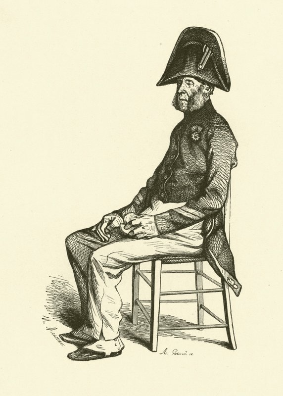 A nyugdíjas (metszet) alkotó: Nicolas Toussaint (after) Charlet