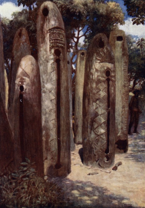 Drum Grove at Mele, New Hebrides (színes litho) alkotó: Norman Hardy