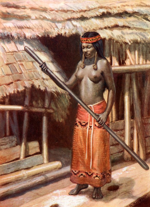 Kenyah-Kayan lány: Sarawak, Borneó alkotó: Norman Hardy