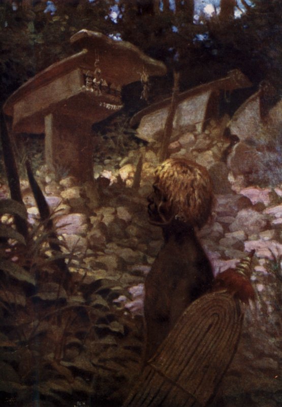 Szent Koponya-szentélyek, Brit Salamon-szigetek (színes litho) alkotó: Norman Hardy