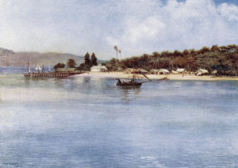 Samari szigete, Brit Új-Guinea (színes litho) alkotó: Norman Hardy