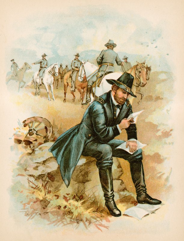 Grant a harctéren, a háború utolsó évében alkotó: North American
