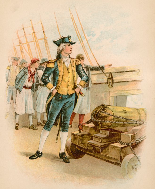 John Paul Jones, az amerikai haditengerészet első kapitánya alkotó: North American