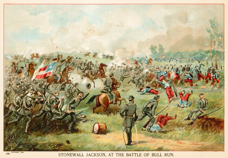 Stonewall Jackson, a Bull Run csatában alkotó: North American