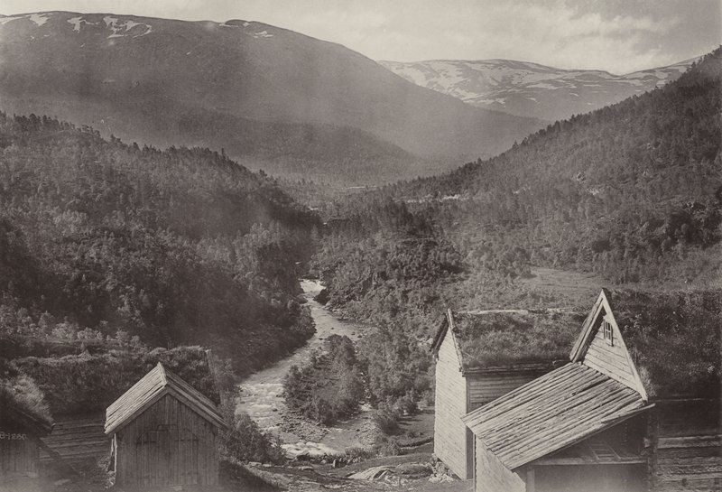 Keletre nézve a Stalheim Hotelből (f/w fotó) alkotó: Norwegian Photographer