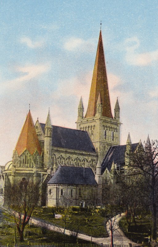Norge / Norvégia: Trondhjems Domkirke (színes fotó) alkotó: Norwegian Photographer