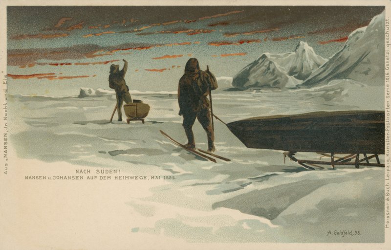 Nansen Fram-expedíciója, 1896. május (színes litó) alkotó: Norwegian School
