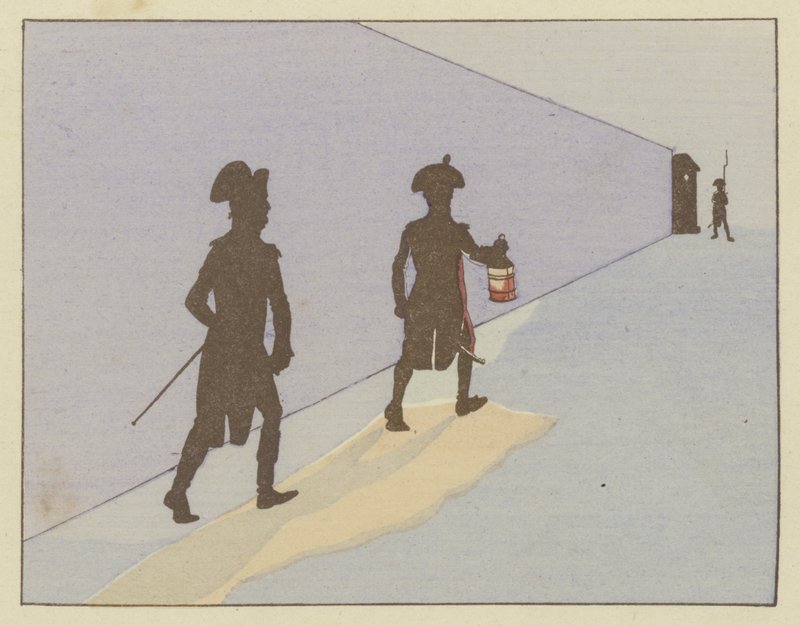 Napóleon 1785-ben Valence hadnagyaként minden nap éjszakai őrjáratot végzett alkotó: Onfray de Breville Job