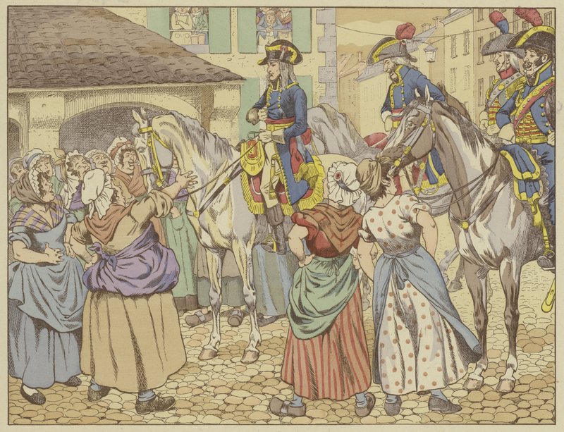 1795-ben Párizsban egy éhínség idején egy halasszony szemrehányást tett Napóleonnak, hogy az emberek kárára hízott. Mosolyogva válaszolt. Nézz rám, és mondd meg, melyikünk a legkövérebb? (szín világít alkotó: Onfray de Breville Job