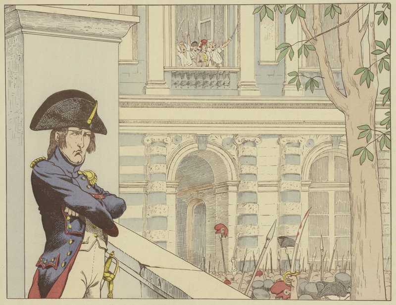 Napóleon másodszor látja XVI. Lajos királyt, 1792. június 20-án alkotó: Onfray de Breville Job
