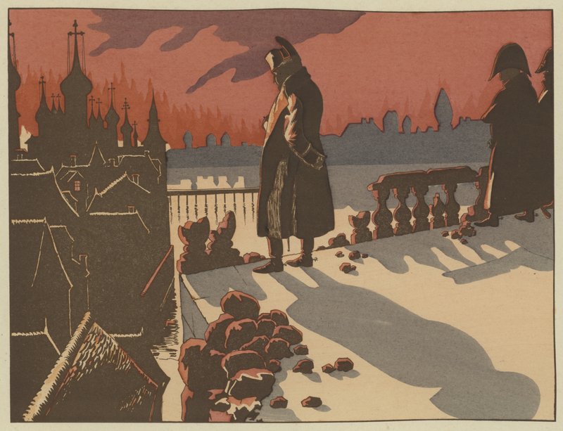 Napóleon Moszkva égését nézi, 1812. szeptember 15-16 alkotó: Onfray de Breville Job