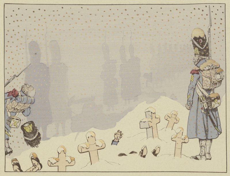Az eilaui csata, Napóleon legvéresebb győzelme, 1807. február 8. alkotó: Onfray de Breville Job
