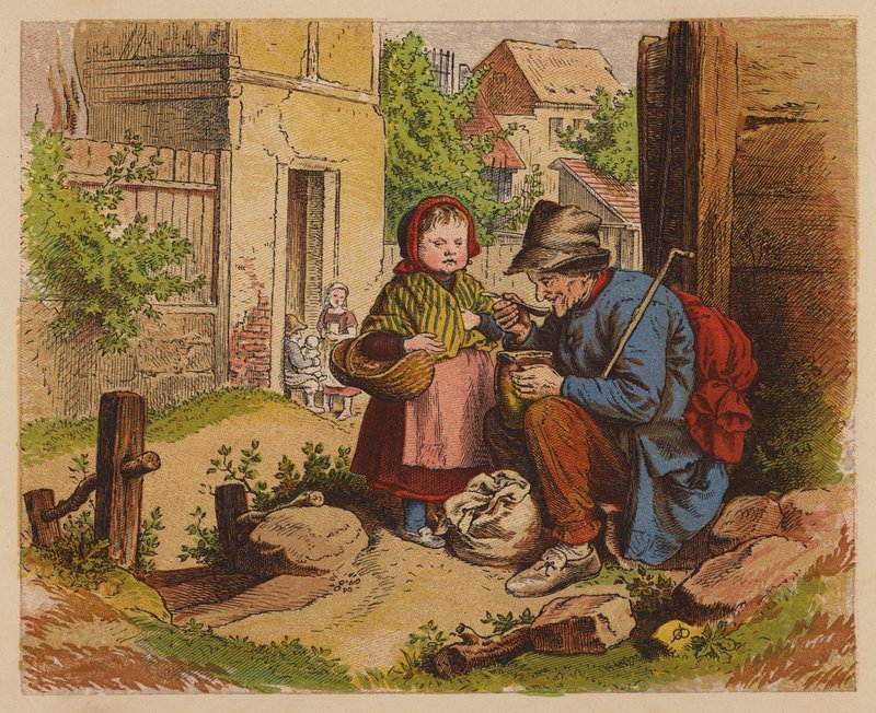 Nagyapa (színes litográfia) alkotó: Oskar Pletsch