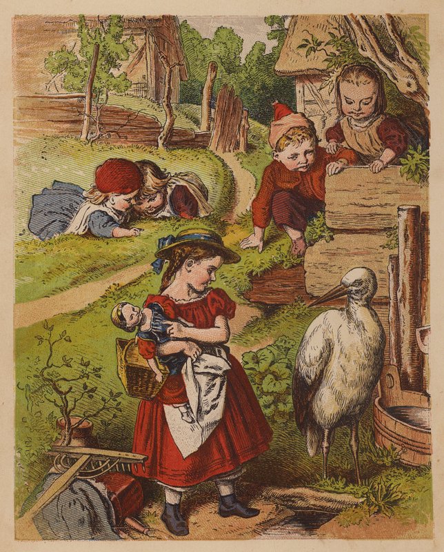 Mr Stork (színes litográfia) alkotó: Oskar Pletsch
