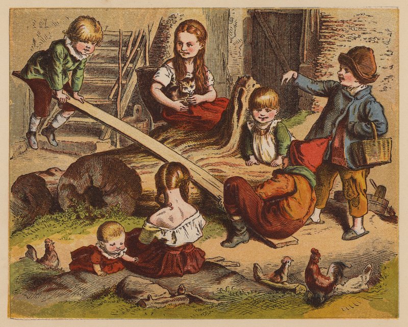 See-Saw (színes litográfia) alkotó: Oskar Pletsch