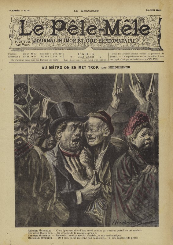 A metróban túl sokat tettünk. Illusztráció: Le Pele-Mele alkotó: Oswald (after) Heidbrinck