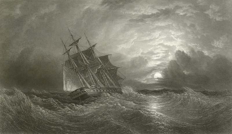 HMS Galatea egy körúton alkotó: Oswald Walters Brierly