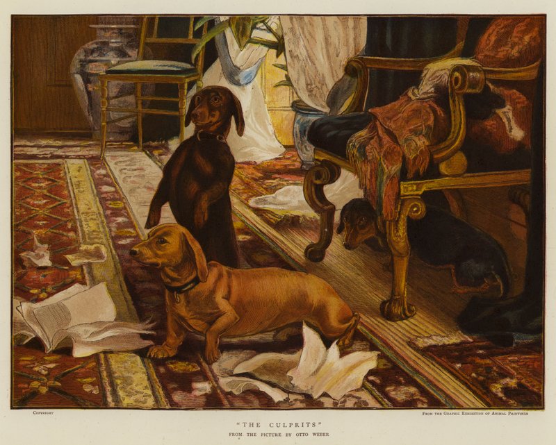 A bűnösök (chromolitho) alkotó: Otto Weber