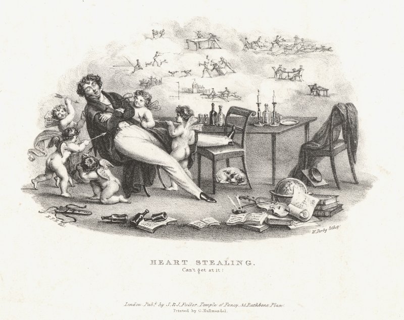 Szívlopás. Nem értek hozzá (litho) alkotó: Owen (attr.to) Jones