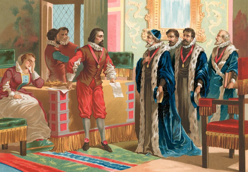 Francis Bacon a parlamenti bizottság előtt alkotó: P. Ros