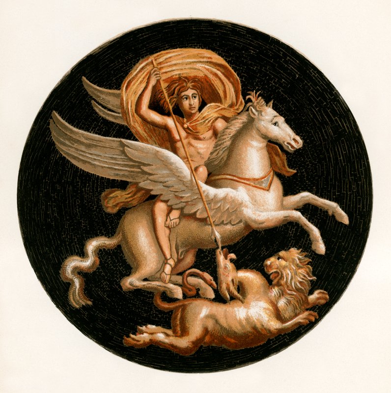 Bellerophon megöli a kimérát alkotó: P. Sellier