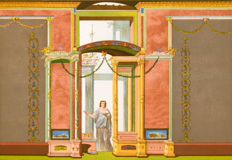 Pompei faldísz alkotó: P. Sellier