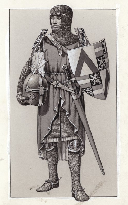 Páncél (gouache, papír) alkotó: Pat (1907-95) Nicolle