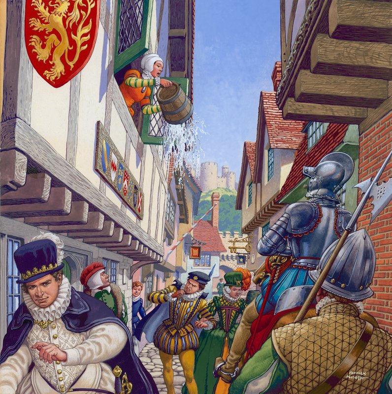 Primitív vízvezeték-szerelés (gouache, papír) alkotó: Pat (1907-95) Nicolle